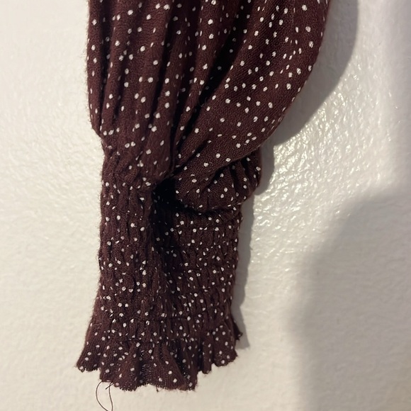 Urban Outfitters | New smocked crop blouse/top Womens size M blouson long sleeve - Picture 3 of 11